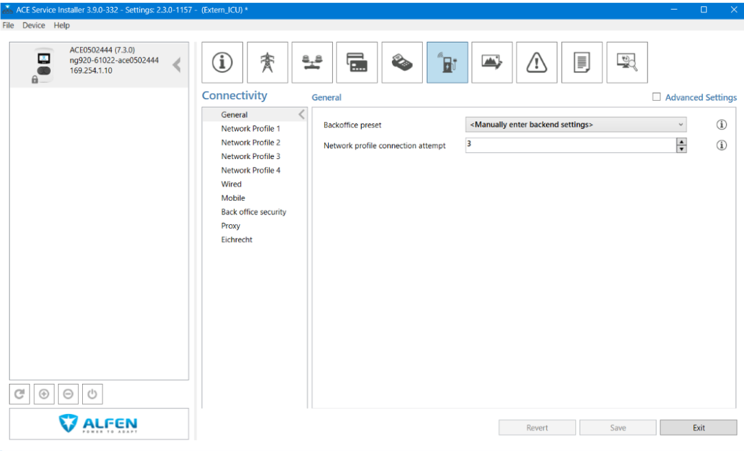 Alfenin Backoffice preset -asetus