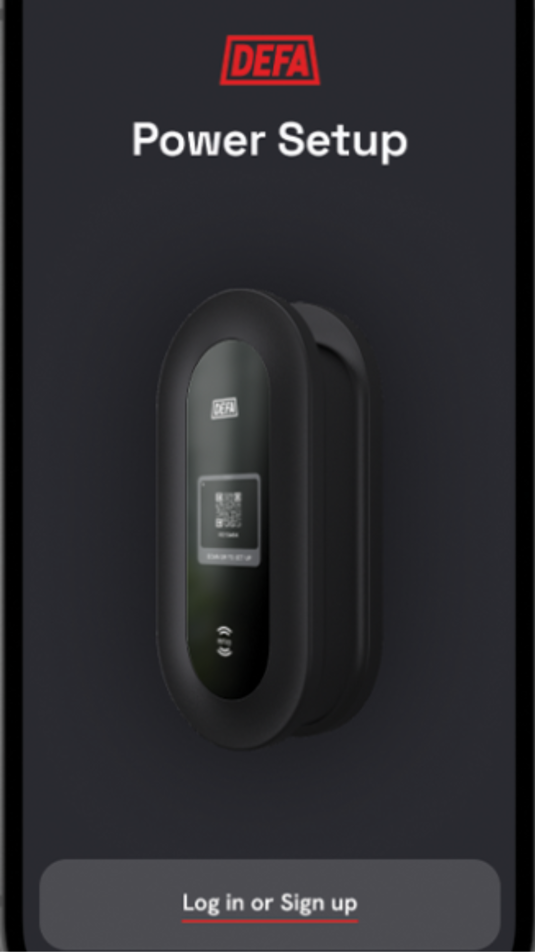 Defa Power Setup -sovellus – Bluetooth-yhteys